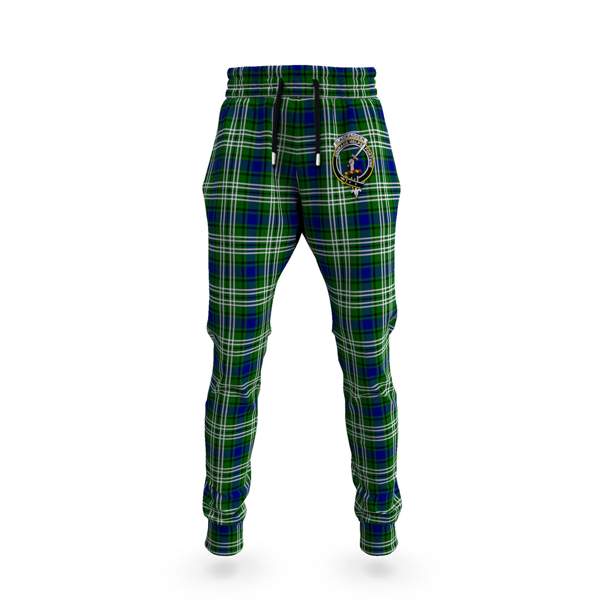Blackadder Tartan Joggers Pants with Family Crest 5XL - Tartan Vibes Clothing
