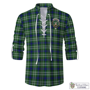 Blackadder Tartan Men's Scottish Traditional Jacobite Ghillie Kilt Shirt with Family Crest - Tartan Vibes Clothing