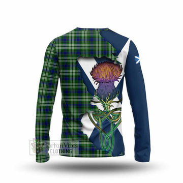 Blackadder Tartan Family Crest Long Sleeve T-Shirt Scottish Thistle Celtic Inspired - Tartan Vibes Clothing