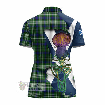 Blackadder Tartan Family Crest Women's Polo Shirt Scottish Thistle Celtic Inspired - Tartan Vibes Clothing