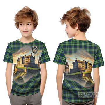 Blackadder Tartan Family Crest Kid T-Shirt with Scottish Ancient Castle Style - Tartan Vibes Clothing