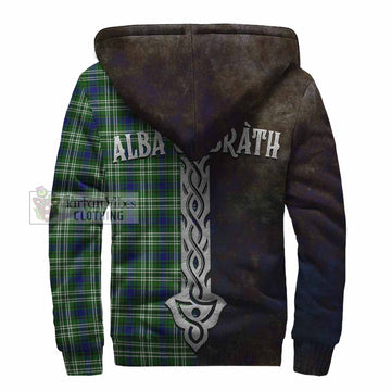 Blackadder Tartan Family Crest Sherpa Hoodie Alba Gu Brath Be Brave Lion Ancient Style - Tartan Vibes Clothing