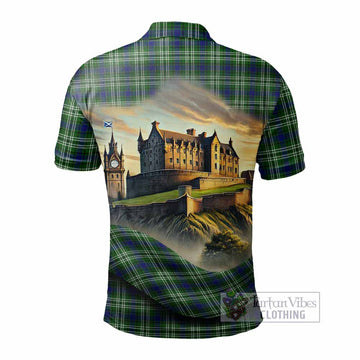 Blackadder Tartan Family Crest Polo Shirt with Scottish Ancient Castle Style - Tartan Vibes Clothing