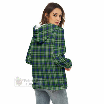 Blackadder Tartan Women's Borg Fleece Hoodie with Half Zip - Tartan Vibes Clothing