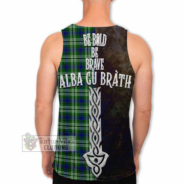 Blackadder Tartan Family Crest Men's Tank Top Alba Gu Brath Be Brave Lion Ancient Style - Tartan Vibes Clothing