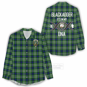 Blackadder Tartan Women's Casual Shirt with Family Crest DNA In Me Style - Tartan Vibes Clothing