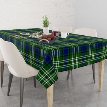 Blackadder Tartan Tablecloth with Clan Crest and the Golden Sword of Courageous Legacy - Tartan Vibes Clothing
