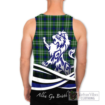 Blackadder Tartan Men's Tank Top with Alba Gu Brath Regal Lion Emblem - Tartan Vibes Clothing