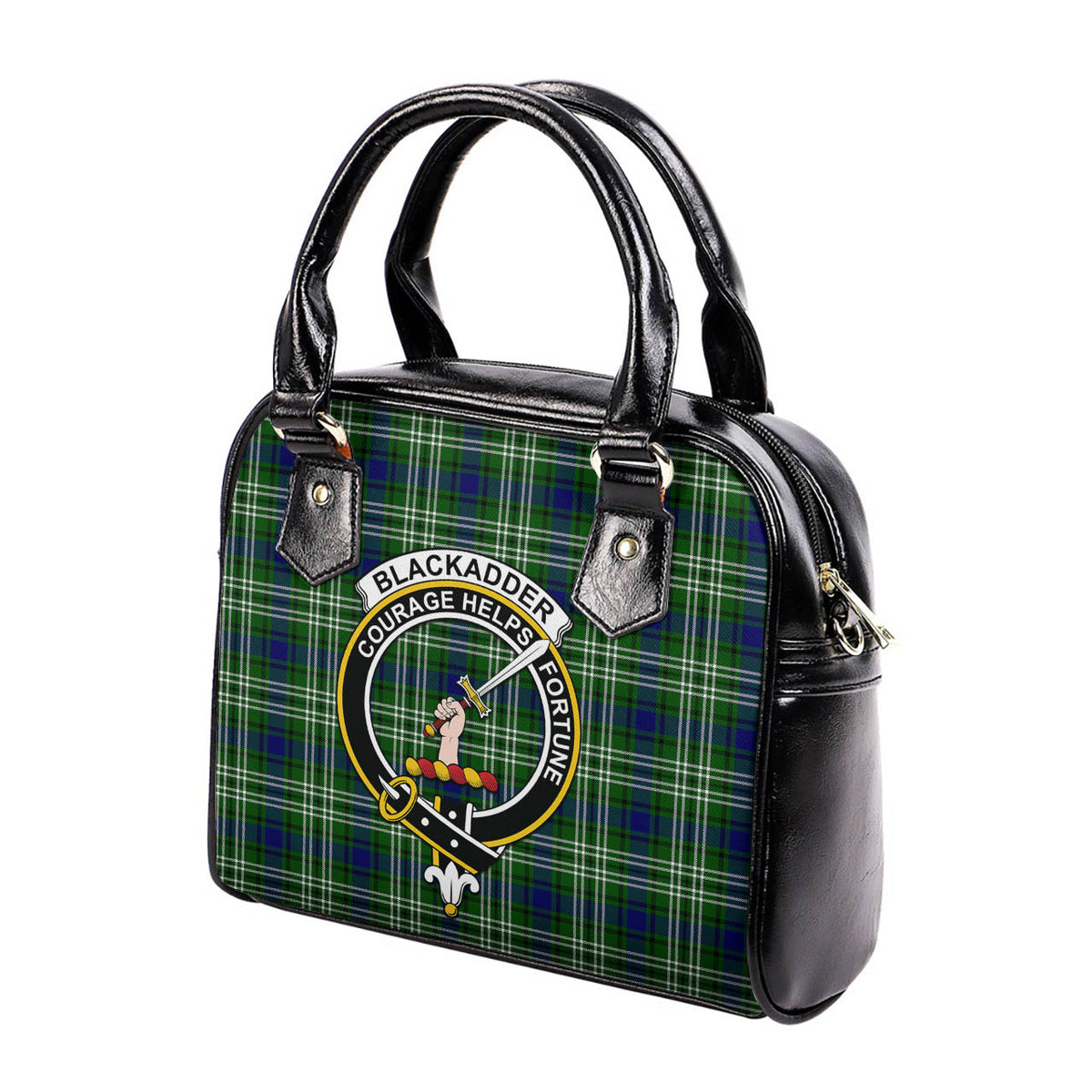 Blackadder Tartan Shoulder Handbags with Family Crest - Tartan Vibes Clothing