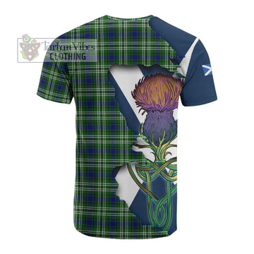 Blackadder Tartan Family Crest Cotton T-shirt Scottish Thistle Celtic Inspired - Tartan Vibes Clothing