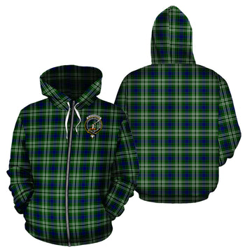 Blackadder Tartan Hoodie with Family Crest