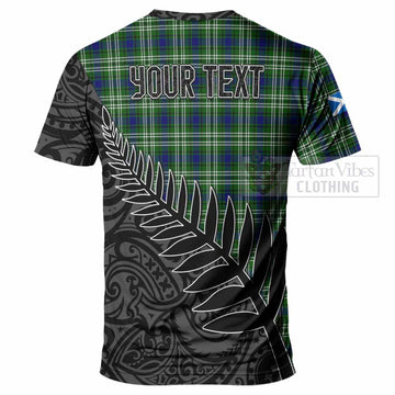 Blackadder Crest Tartan T-Shirt with New Zealand Silver Fern Half Style - Tartan Vibes Clothing
