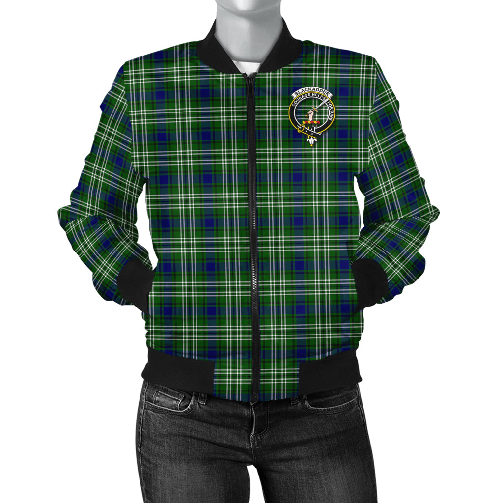 Blackadder Tartan Bomber Jacket with Family Crest - Tartanvibesclothing