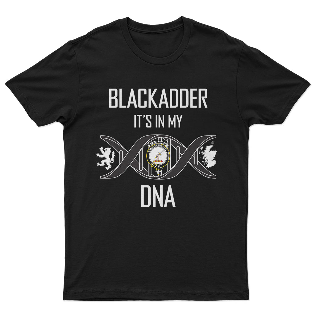 Blackadder Family Crest DNA In Me Mens T Shirt - Tartanvibesclothing