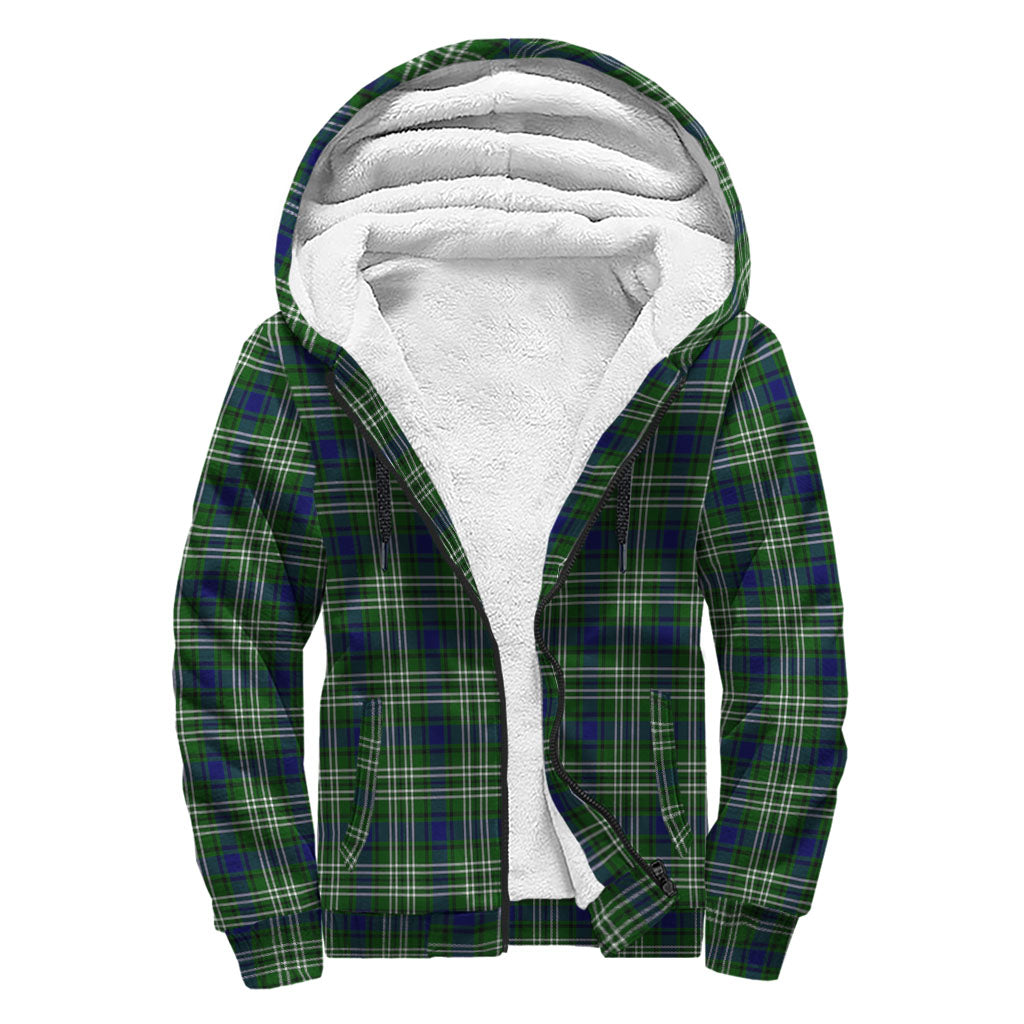 Blackadder Tartan Sherpa Hoodie with Family Crest - Tartan Vibes Clothing