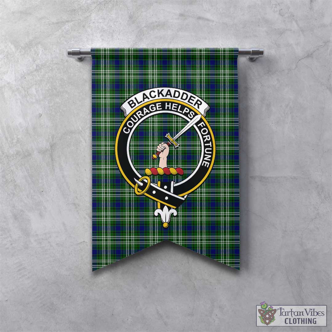 Blackadder Tartan Gonfalon, Tartan Banner with Family Crest - Tartan Vibes Clothing