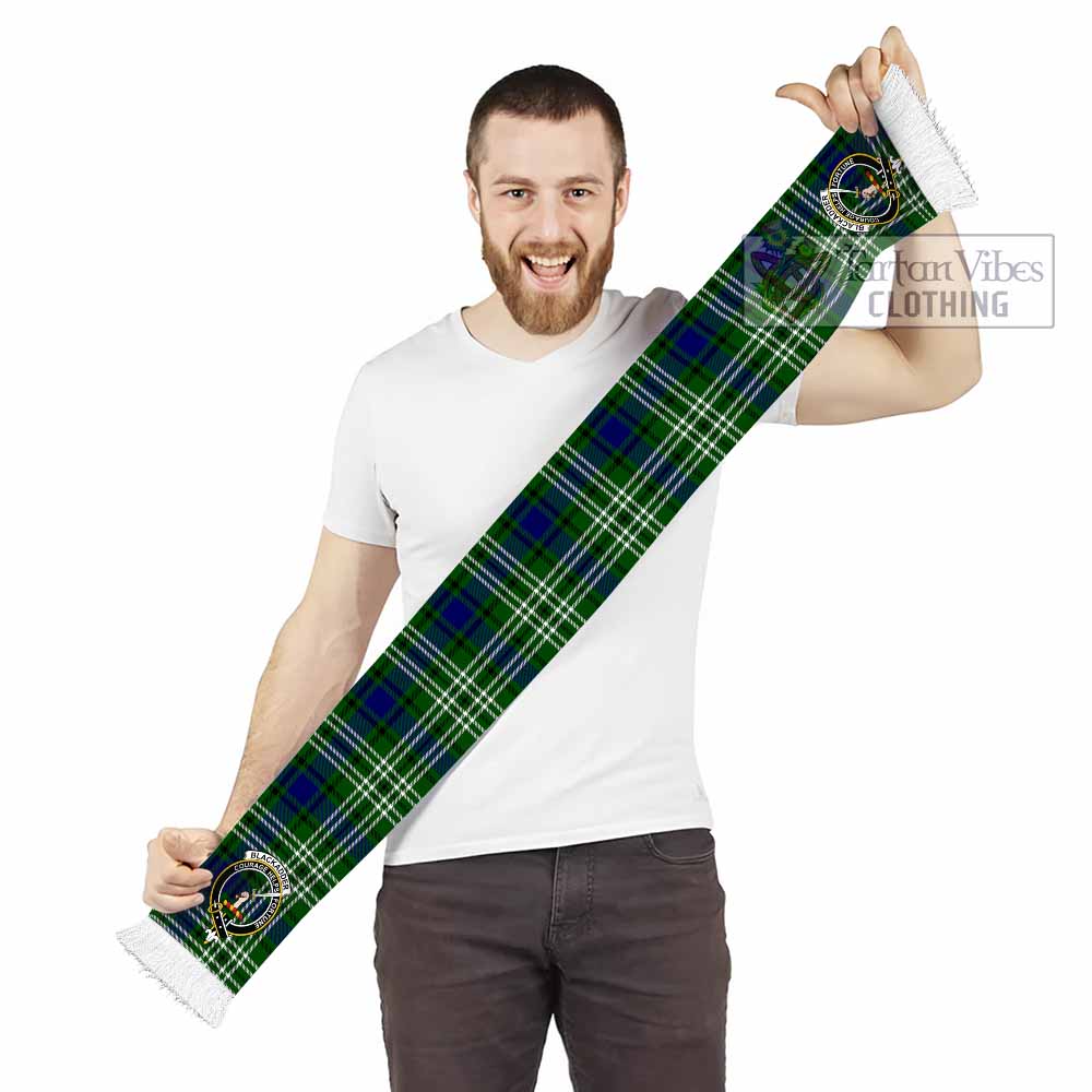 Blackadder Tartan Ruffneck Scarf with Family Crest - Tartan Vibes Clothing