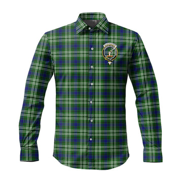 Blackadder Tartan Long Sleeve Button Up Shirt with Family Crest Men's Shirt - Tartan Vibes Clothing