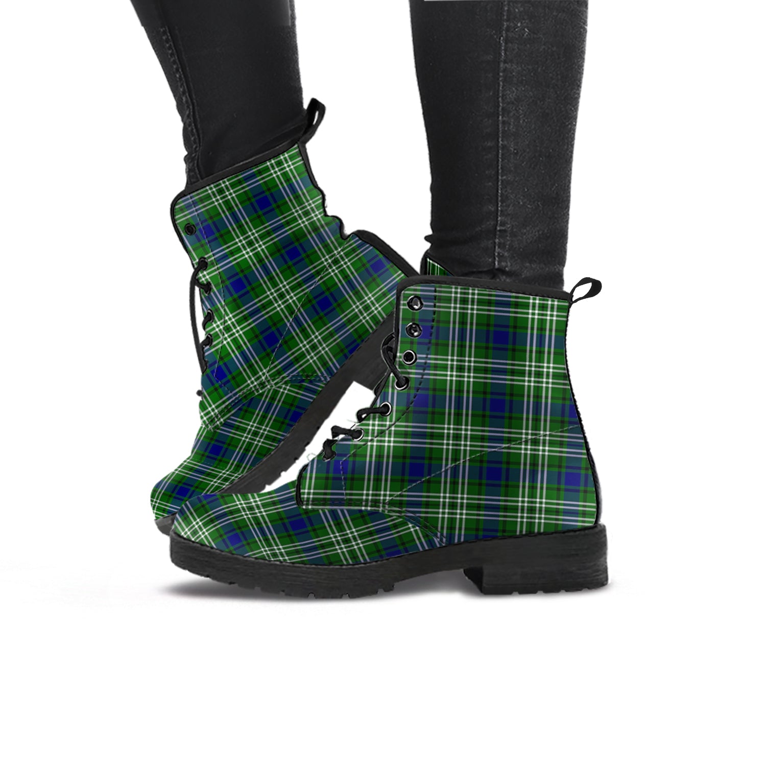 Blackadder Tartan Leather Boots - Tartanvibesclothing