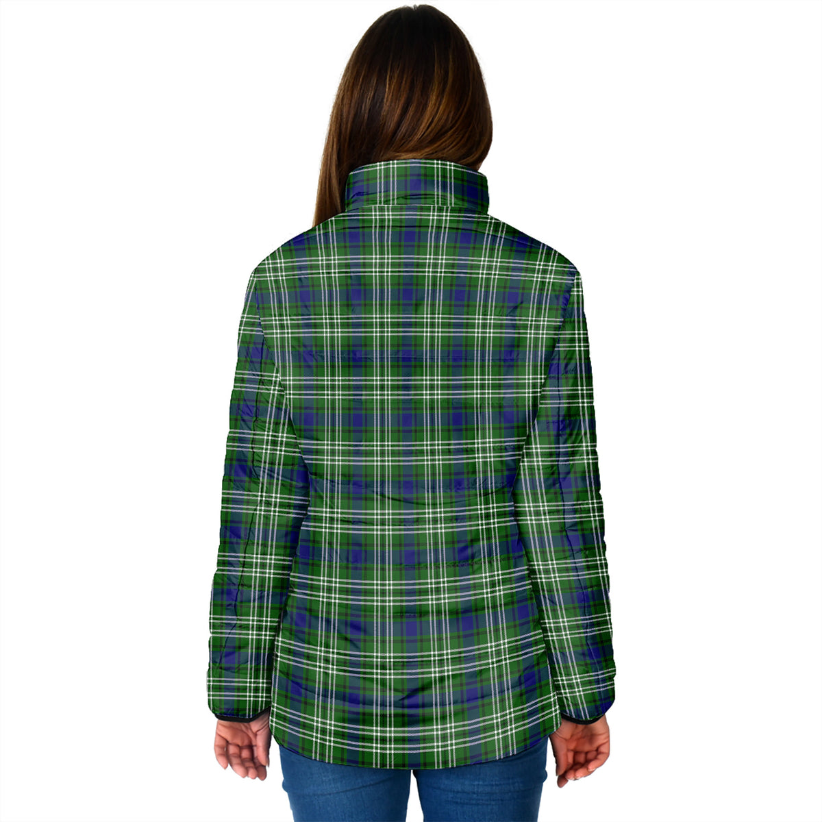 Blackadder Tartan Padded Jacket with Family Crest - Tartan Vibes Clothing