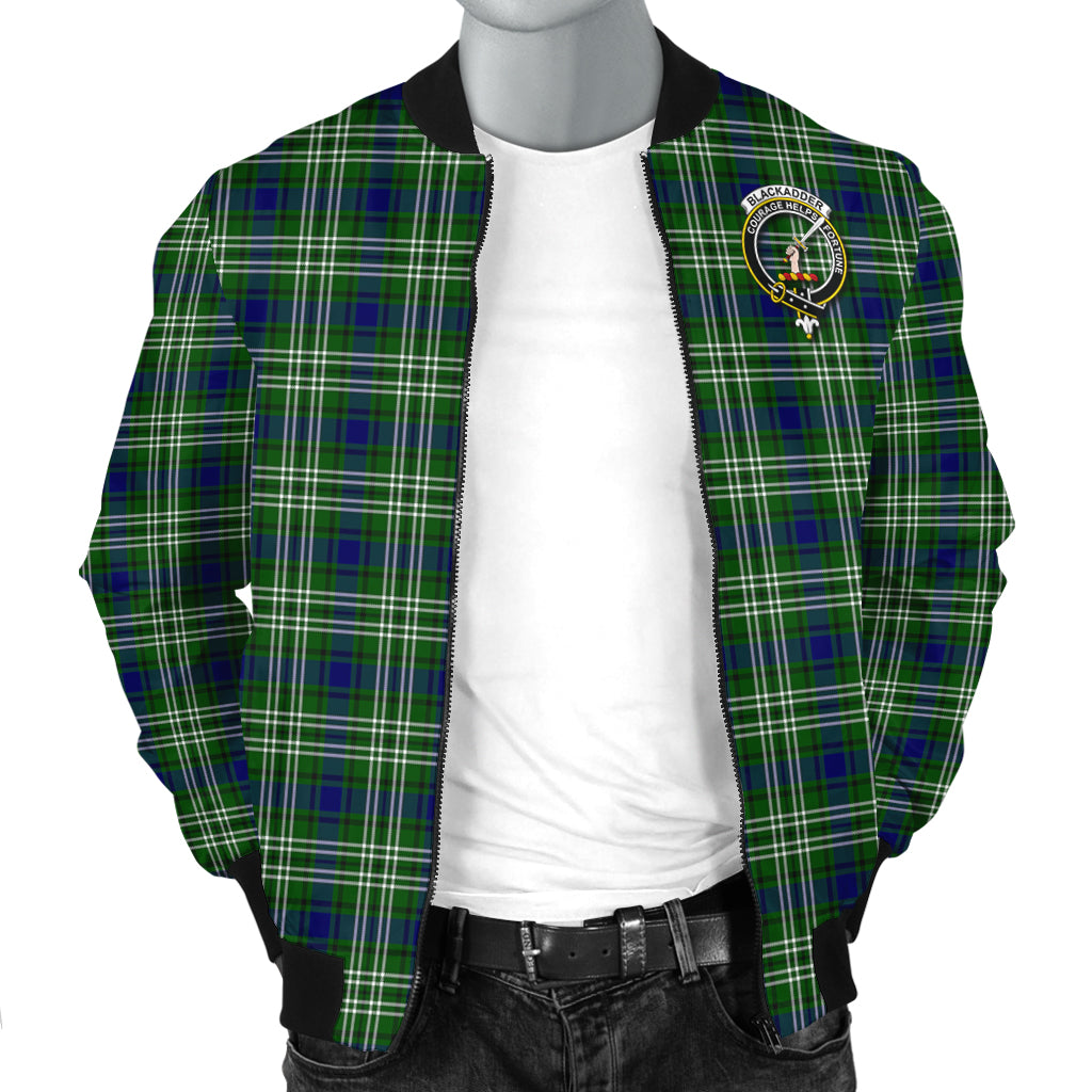 Blackadder Tartan Bomber Jacket with Family Crest - Tartanvibesclothing