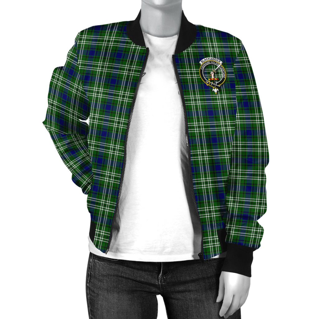 Blackadder Tartan Bomber Jacket with Family Crest - Tartanvibesclothing