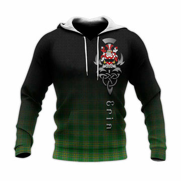 Blacke Irish Clan Knitted Hoodie with Coat of Arms Erin Go Bragh Celtic Inspired Unisex Knitted Pullover Hoodie - Tartan Vibes Clothing