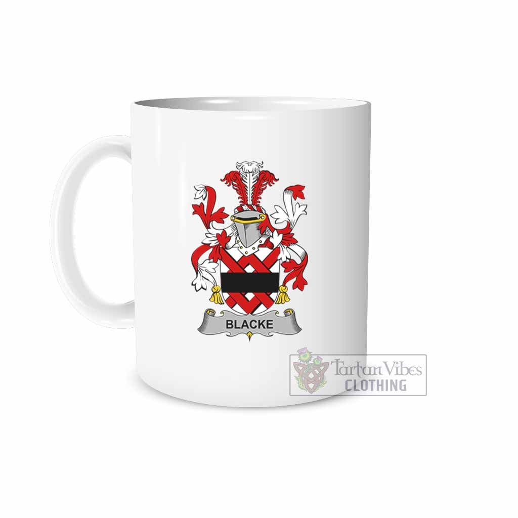 Blacke Irish Clan Coat of Arms Ceramic Mug White - 2D-tartanvibesclothing