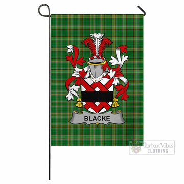 Blacke Irish Clan Tartan Flag with Coat of Arms