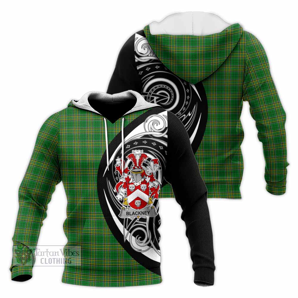 Blackney Irish Clan Knitted Hoodie Celtic Circle Style - Tartan Vibes Clothing