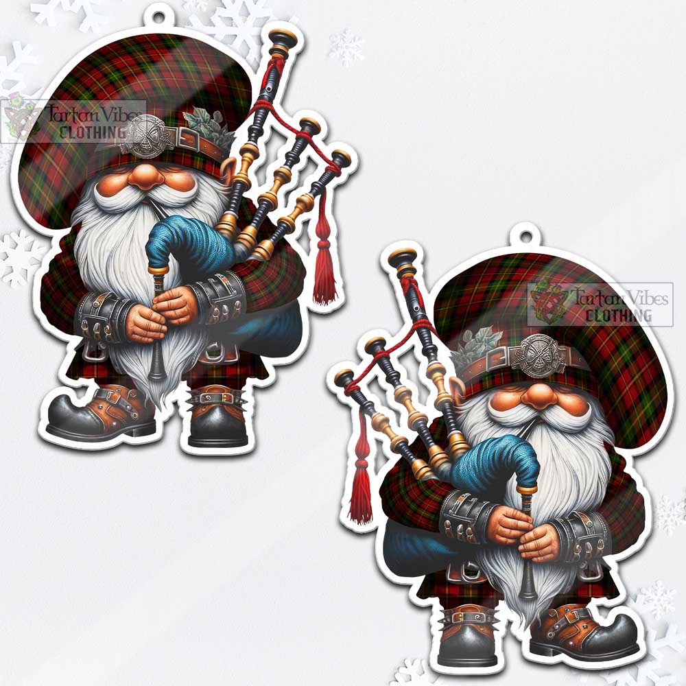 Tartan Vibes Clothing Blackstock Tartan Badpiper Gnome Christmas Ornament