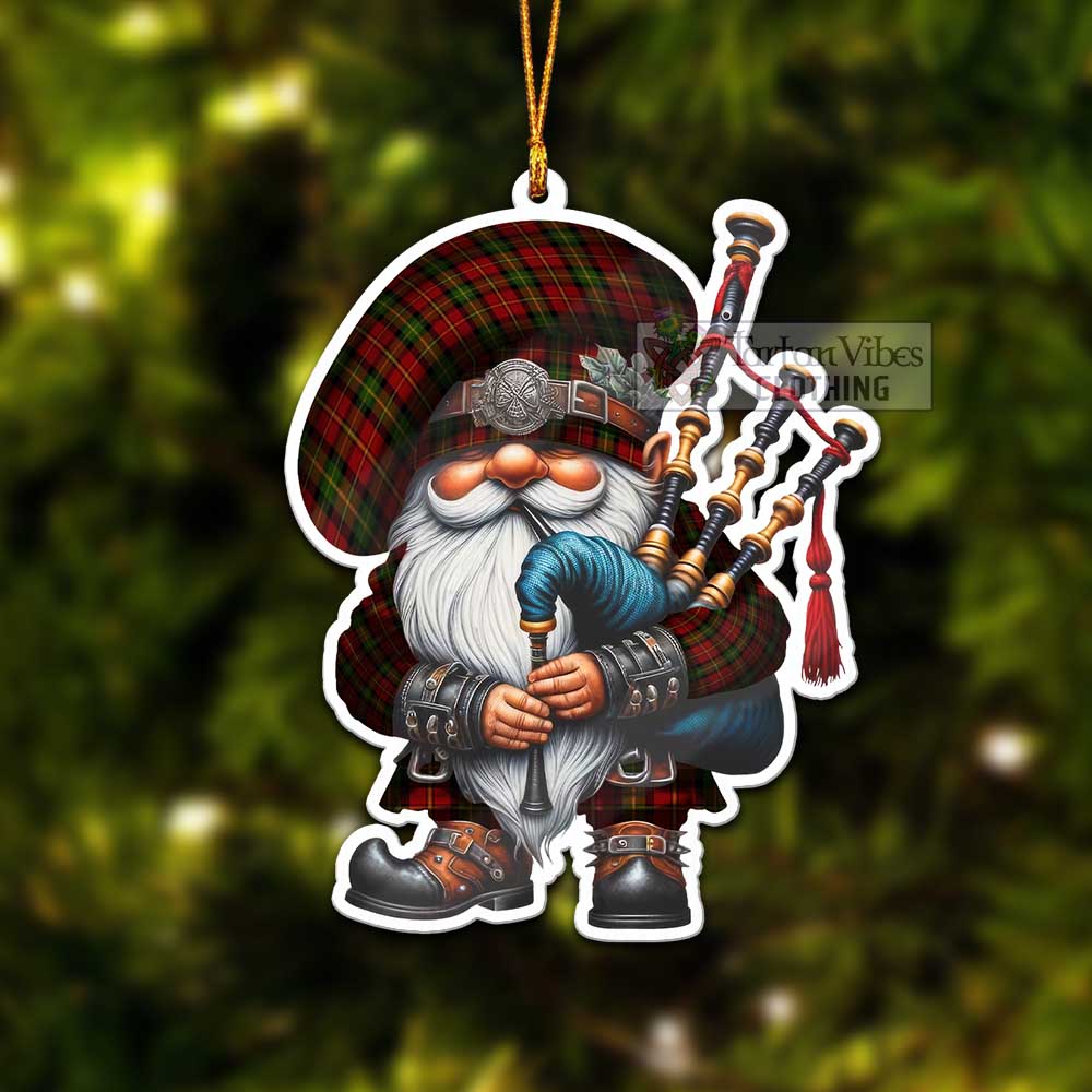 Tartan Vibes Clothing Blackstock Tartan Badpiper Gnome Christmas Ornament