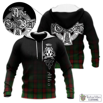 Blackstock Hunting Tartan Knitted Hoodie Featuring Alba Gu Brath Family Crest Celtic Inspired