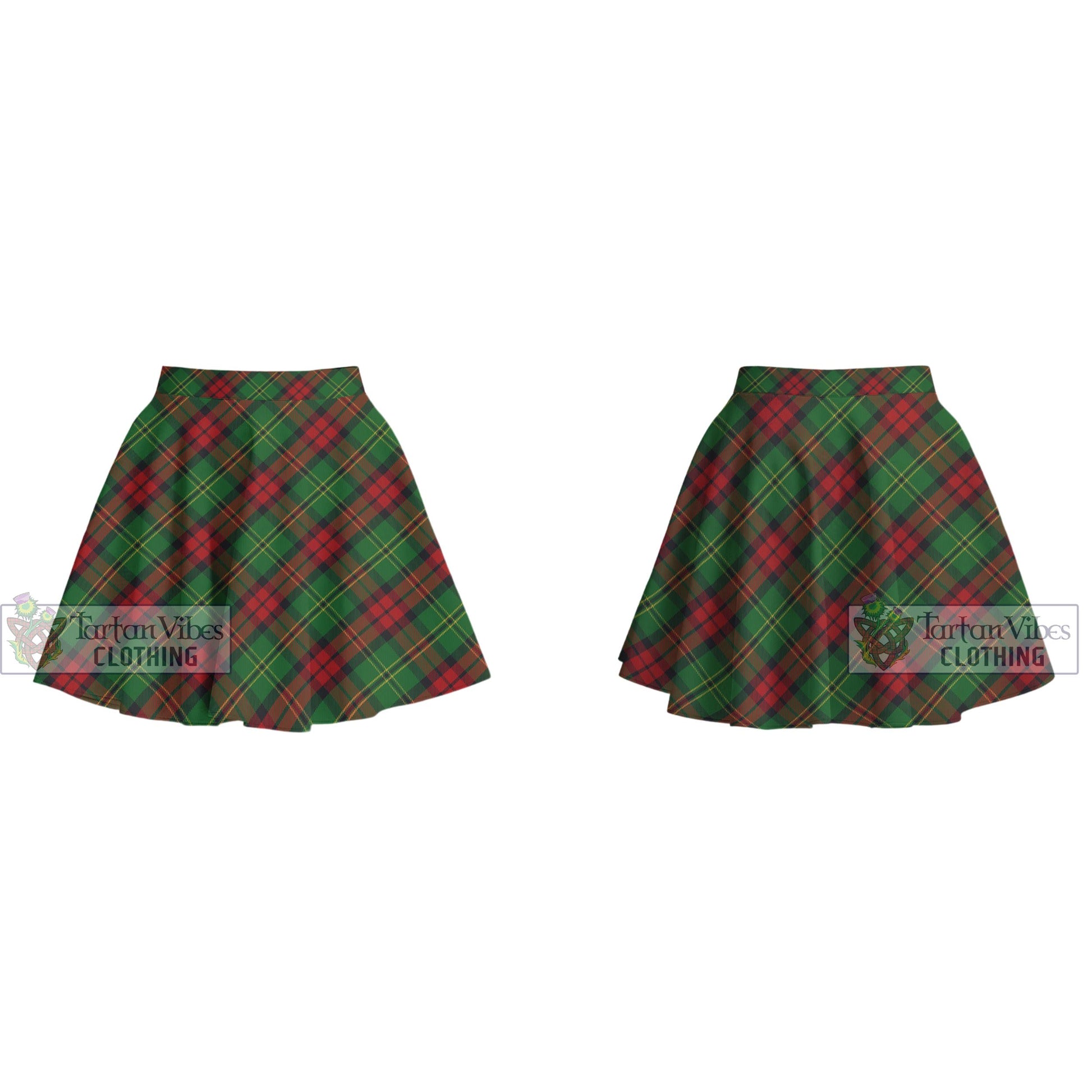 Tartan Vibes Clothing Blackstock Hunting Tartan Women's Plated Mini Skirt