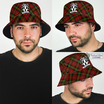 Blackstock Red Dress Tartan Bucket Hat with Family Crest