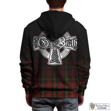 Blackstock Red Dress Tartan Hoodie Featuring Alba Gu Brath Family Crest Celtic Inspired