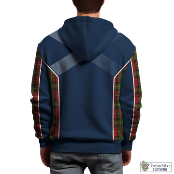 Blackstock Red Dress Tartan Hoodie with Family Crest and Lion Rampant Vibes Sport Style