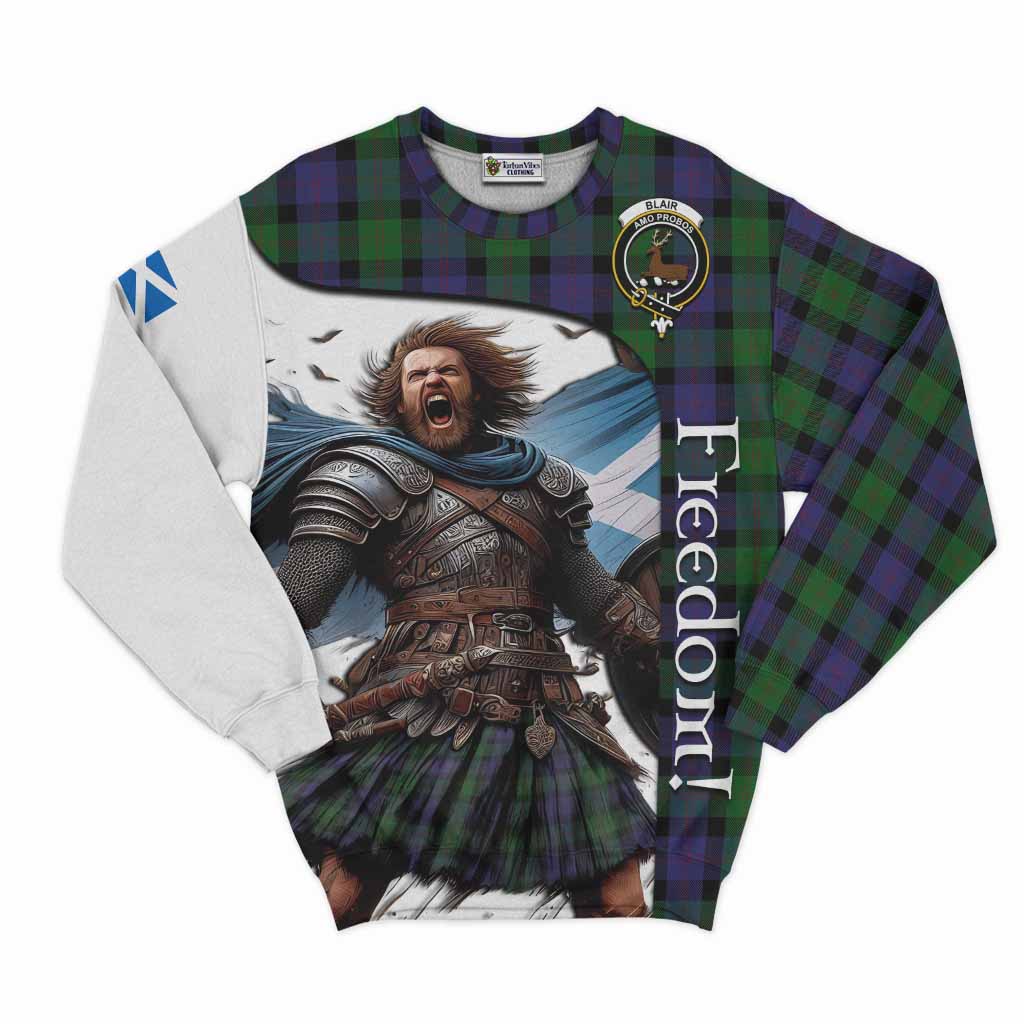 Tartan Vibes Clothing Blair Crest Tartan Sweatshirt Inspired by the Freedom of Scottish Warrior