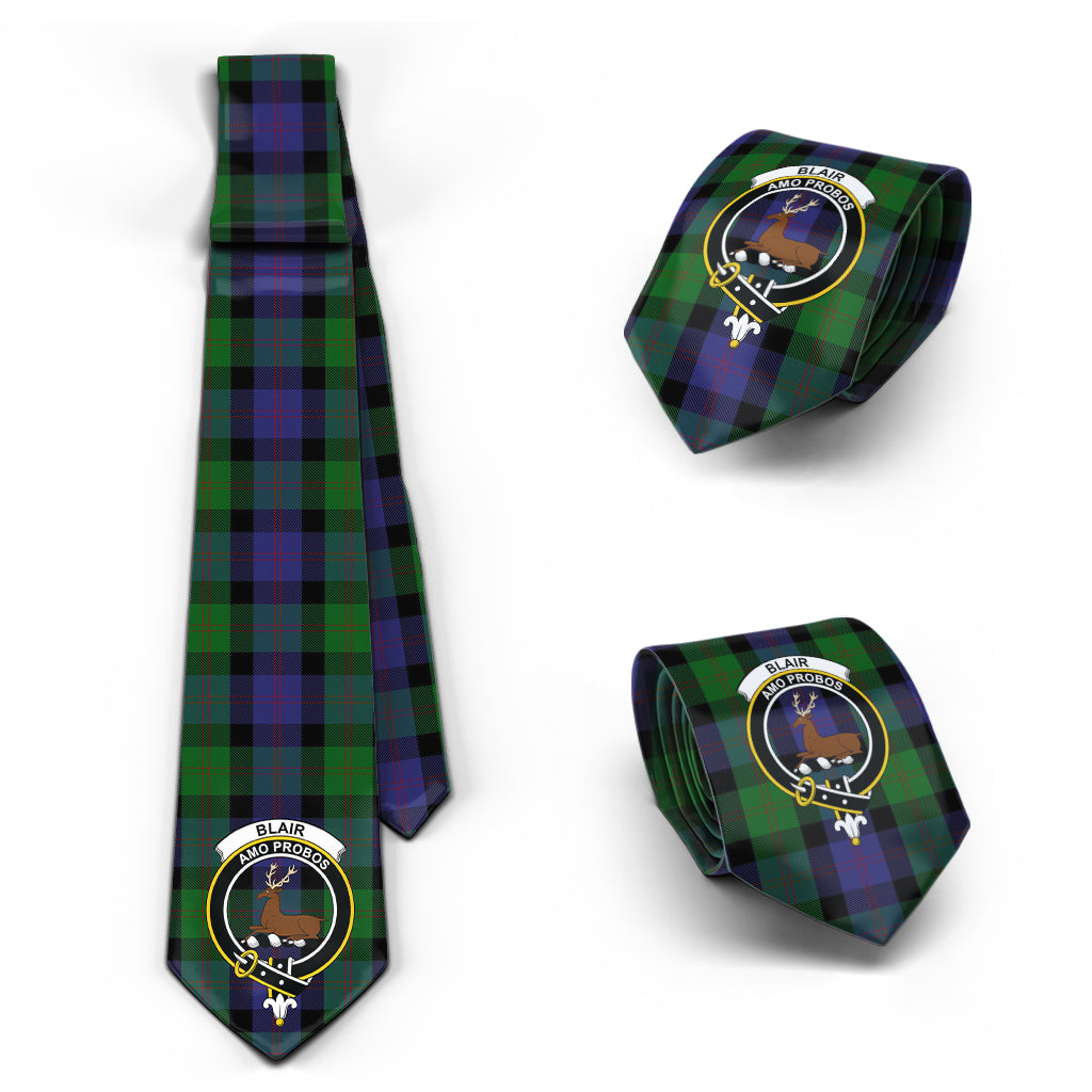 Blair Tartan Classic Necktie with Family Crest Necktie One Size - Tartan Vibes Clothing