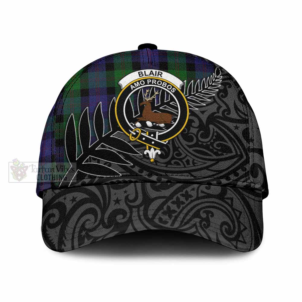 Tartan Vibes Clothing Blair Tartan Classic Cap with New Zealand Silver Fern Half Style