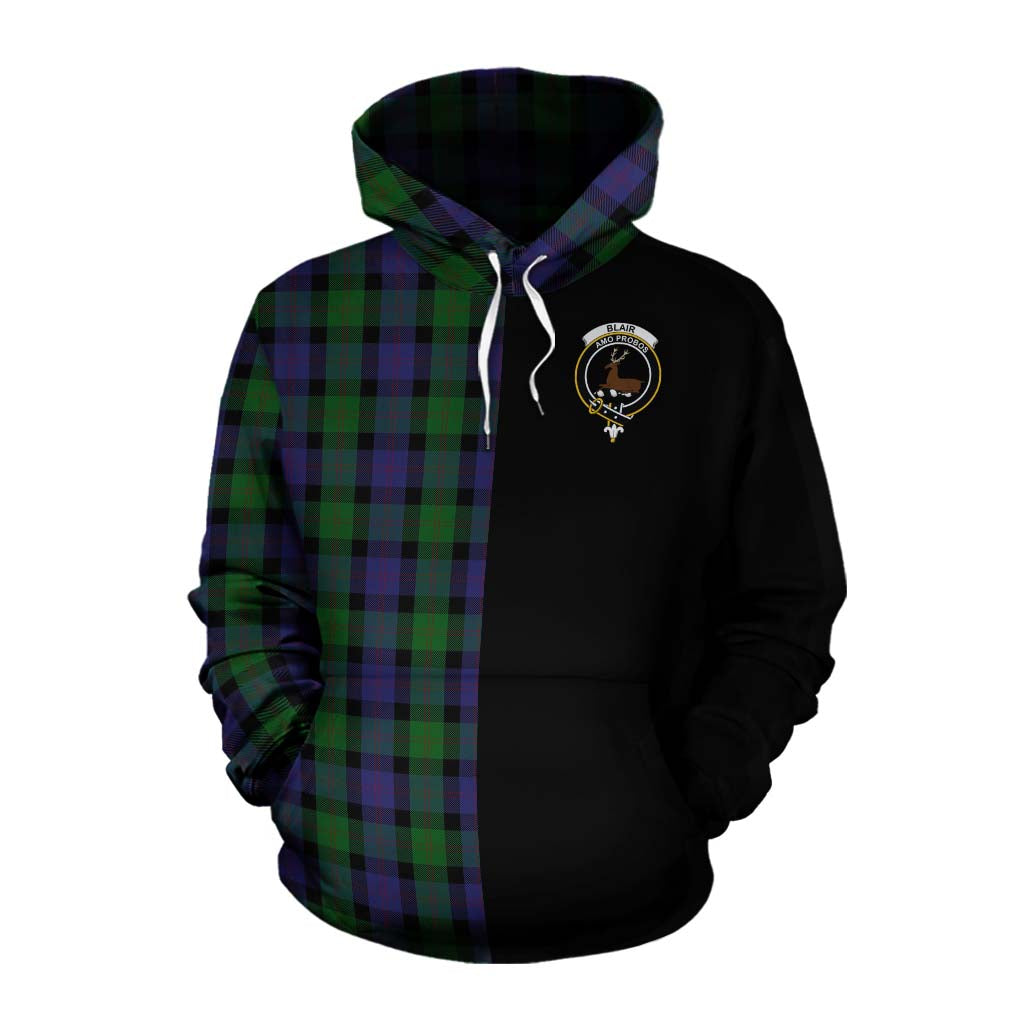 Tartan Vibes Clothing Blair Tartan Cotton Hoodie with Family Crest and Half Of Me Style