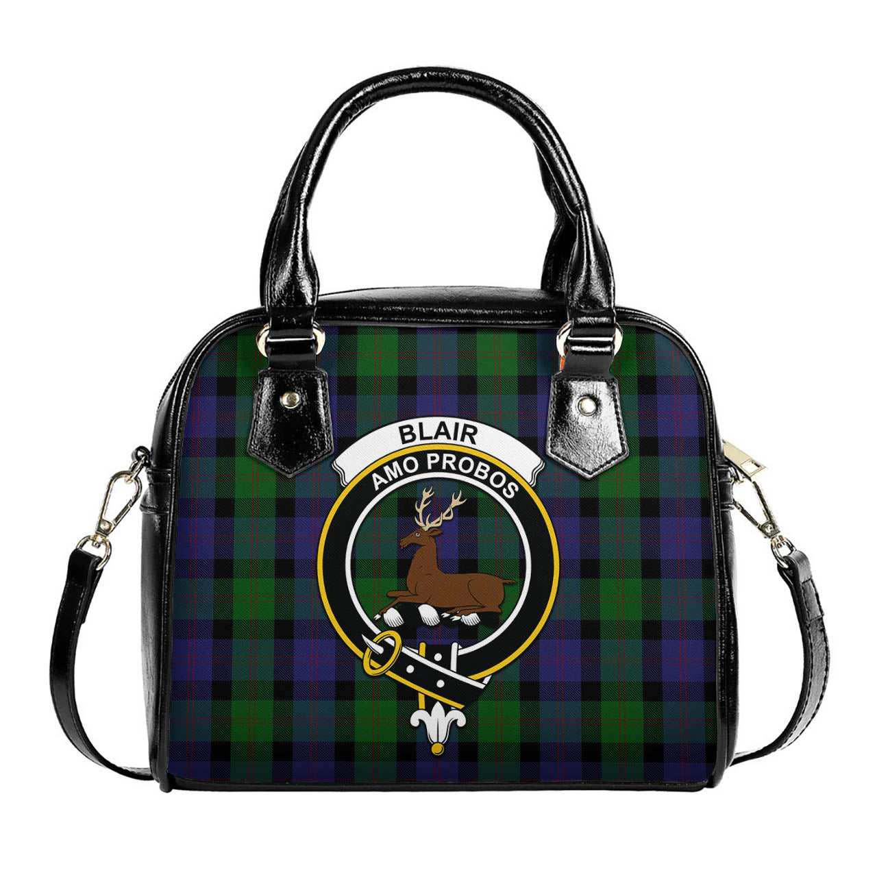 Blair Tartan Shoulder Handbags with Family Crest One Size 6*25*22 cm - Tartanvibesclothing