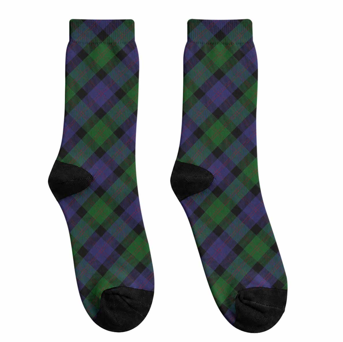 Blair Tartan Crew Socks Cross Style Crew Socks - Tartan Vibes Clothing