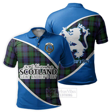 Blair Family Crest Tartan Polo Shirt Celebrate Saint Andrew's Day in Style