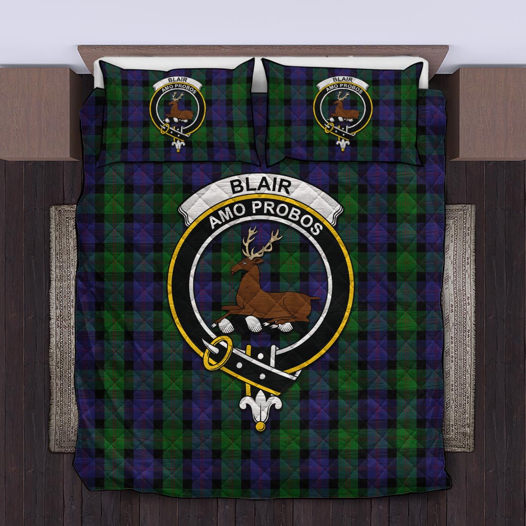 Blair Tartan Quilt Bed Set with Family Crest Twin - Tartan Vibes Clothing