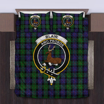 Blair Tartan Quilt Bed Set with Family Crest