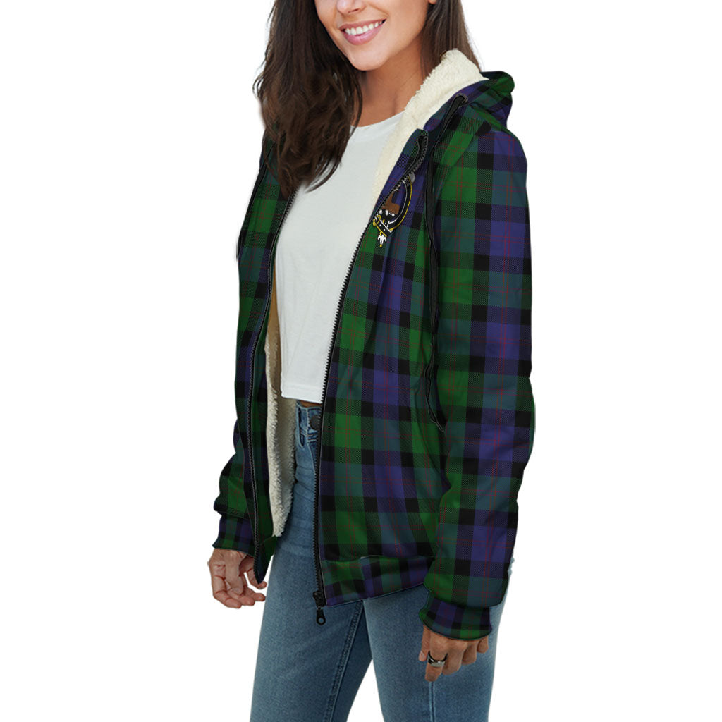 Blair Tartan Sherpa Hoodie with Family Crest Unisex - Tartanvibesclothing