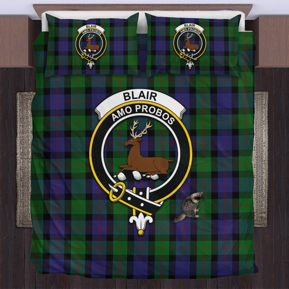 Blair Tartan Bedding Set with Family Crest US Bedding Set - Tartan Vibes Clothing