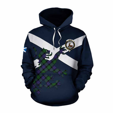 Blair Tartan Lion Rampant Cotton Hoodie Proudly Display Your Heritage with Alba Gu Brath and Clan Name