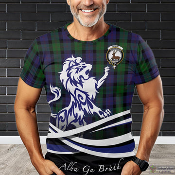 Blair Tartan T-Shirt with Alba Gu Brath Regal Lion Emblem